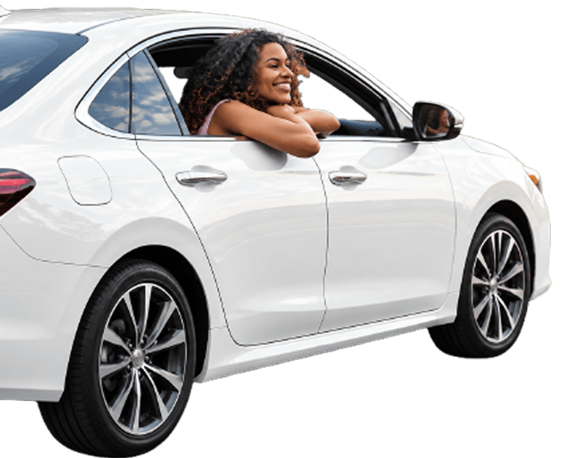 Smiling Weelbaro rider beside a car